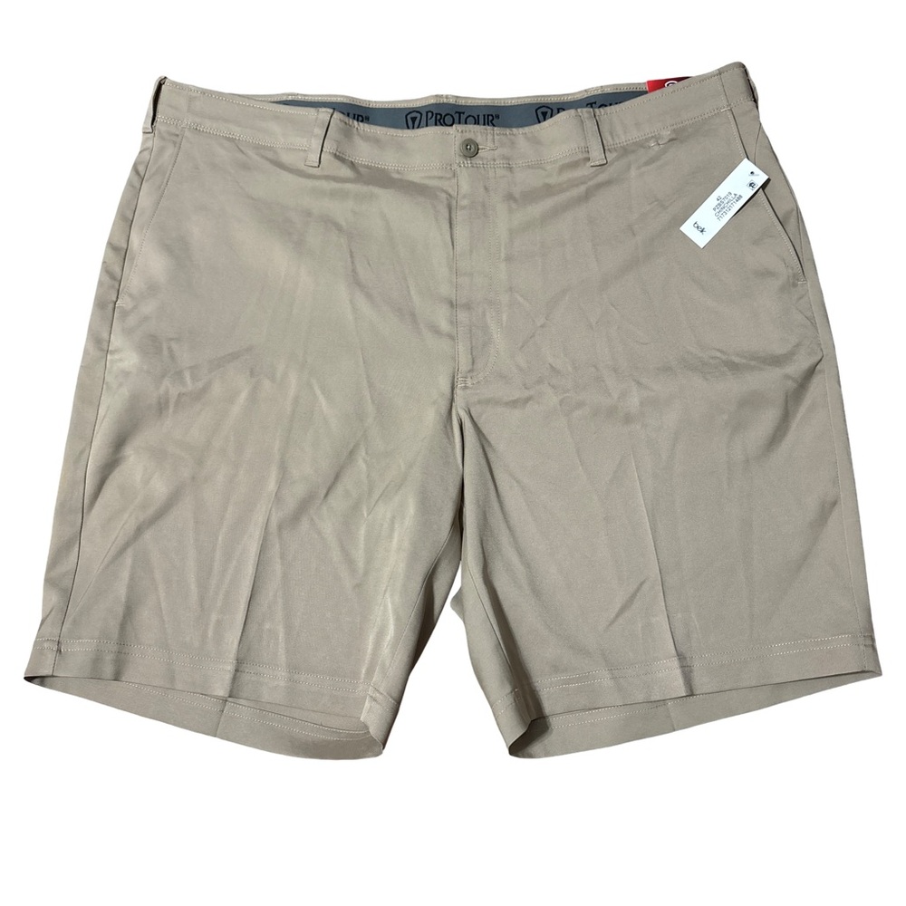 Pro Tour Men's Athletic Khaki Shorts Stretch Tech
